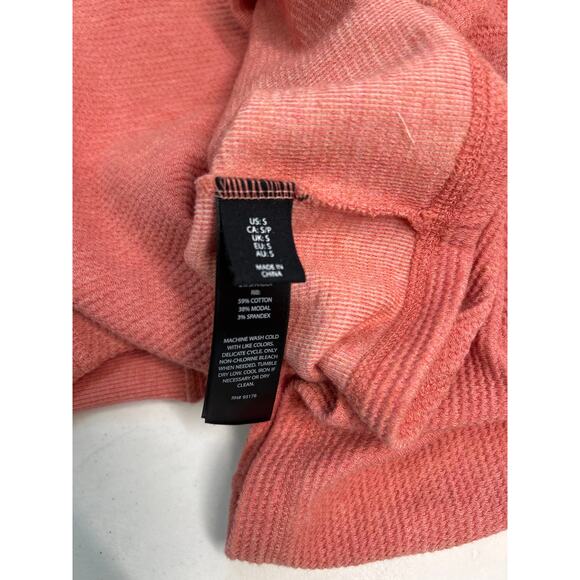 ANAPO Men's Waffle Long Sleeve Henley in Salmon. Size Small. NWOT - Picture 6 of 6